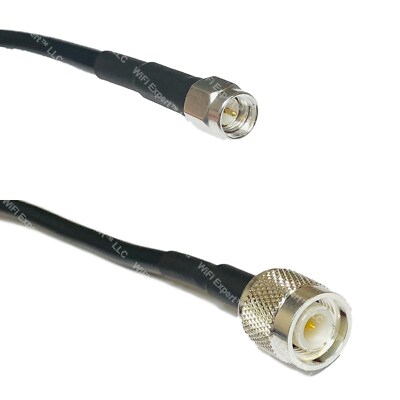 RFC195 Silver SMA MALE to TNC MALE Coax RF Cable USA Lot