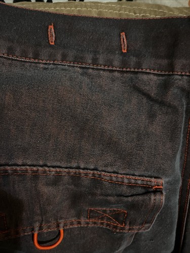 Jeans vintage Diss rosso nero pantaloncino 38 ricamato USATO VEDI FOTO - Foto 20 di 20