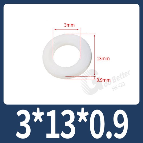 M3 - M20 Plastic Nylon Flat Spacer Washer Insulation Gasket Ring For Screw Bolt - Picture 7 of 29