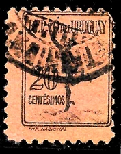1928.  URUGUAY Q33 - Mercury " Parcel Post" USED VF