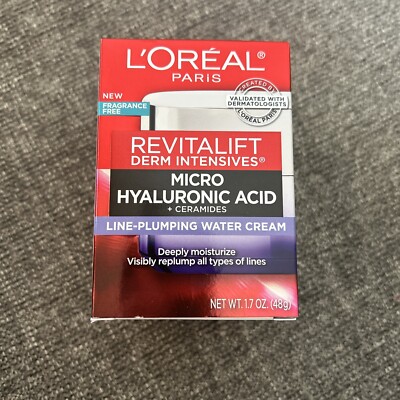 New L'Oreal Paris Revitalift Micro Hyaluronic Acid Plumping Cream - 1.7oz Jar