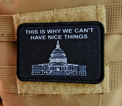 This is why we can't have nice things government 2''x3'' hook & loop backing patch