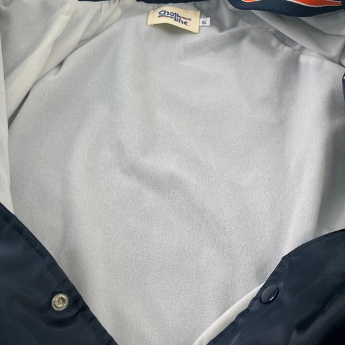 Giacca uomo Chicago Bears linea gesso XL blu scuro raso bomber NFL vintage - Foto 6 di 9
