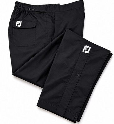 DryJoys Women's Golf Rain Pants Black Waterproof Snap Zip Leg Golf Pants