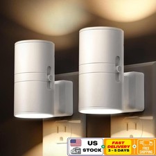 Dimmable Night Light Soft White LED W/ Bedroom Hallway Modern Style 2 Pack New