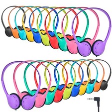 10 PCS Kids Headphones Bulk School Classroom Student Wired 3.5mm Jack Set