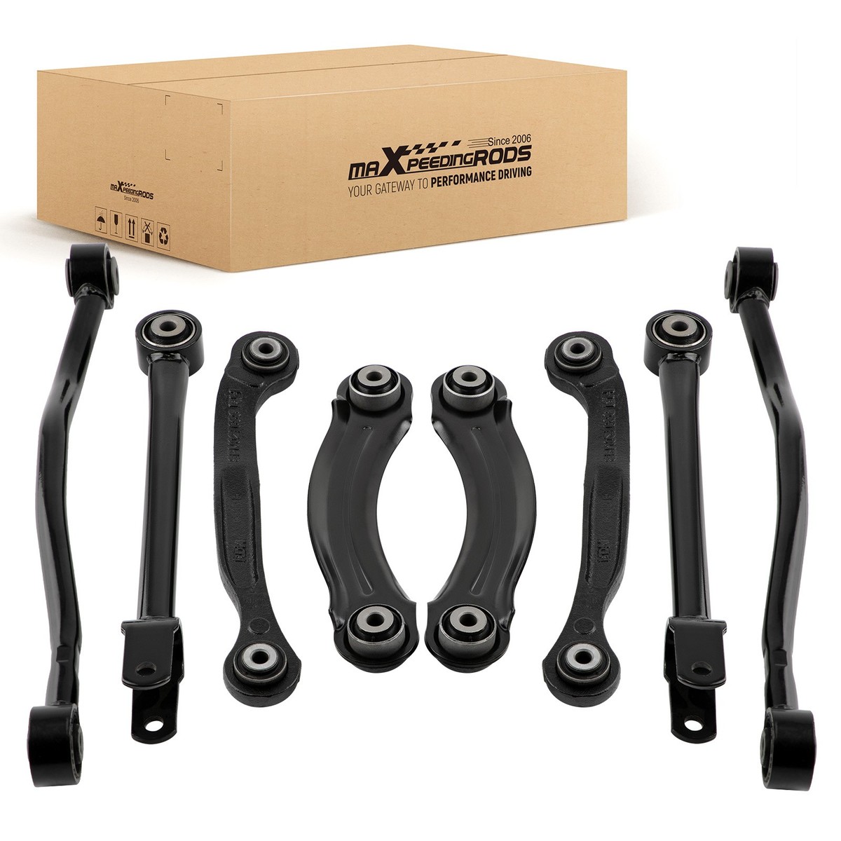 8x Rear Control Arm Kit for 2005-2014 Chrysler 300 300c 06-14