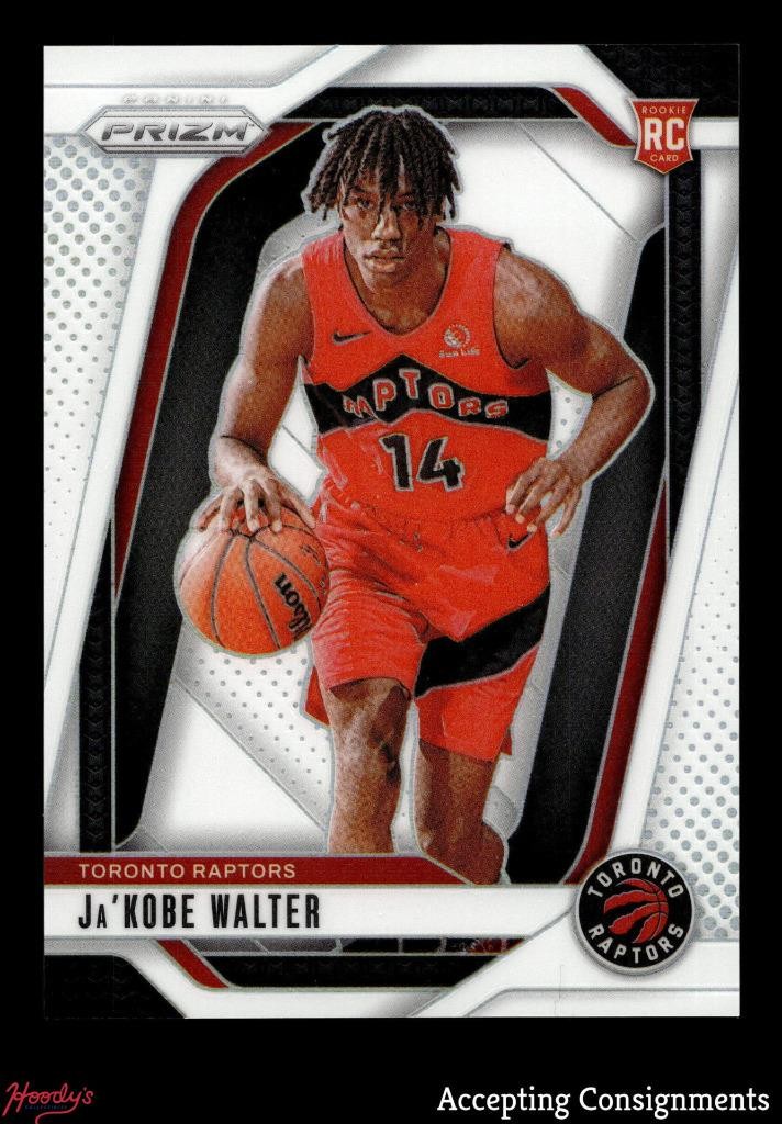 2024-25 Panini Prizm White #223 Ja'Kobe Walter RC ROOKIE 055/175 RAPTORS