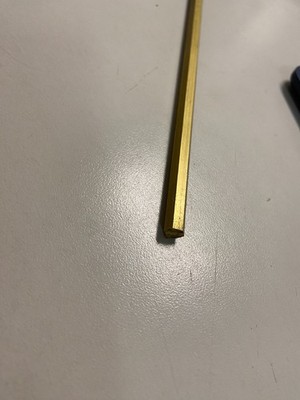2 Pieces 1/4'' C360 BRASS HEX BAR 12'' long New Lathe Bar Stock H02 1/2 Hard
