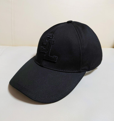 Saint Laurent Paris SL Logo Baseball Cap Black Adjustable Saint Laurent Paris SL Logo Baseball Cap Black Adjustable