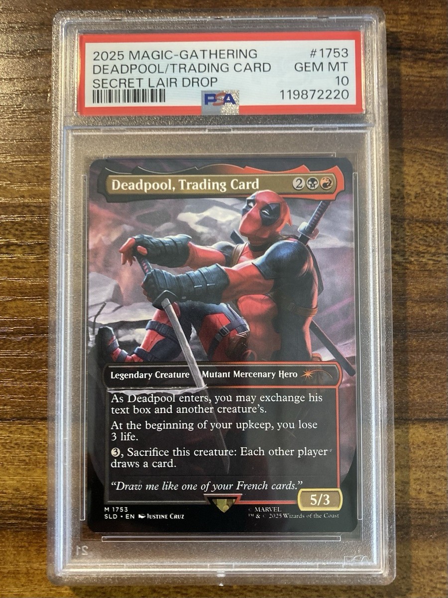 MTG✨DEADPOOL, TRADING CARD✨Secret Lair Drop - Deadpool PSA 10