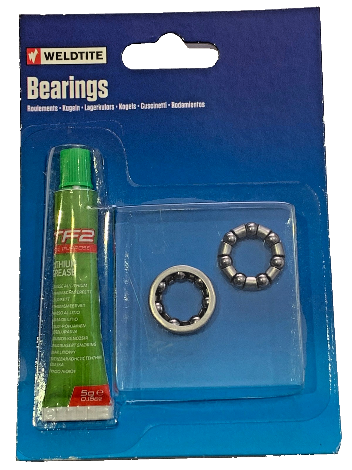 Weldtite 3/16 Front Hub Ball Cages Pair & Grease