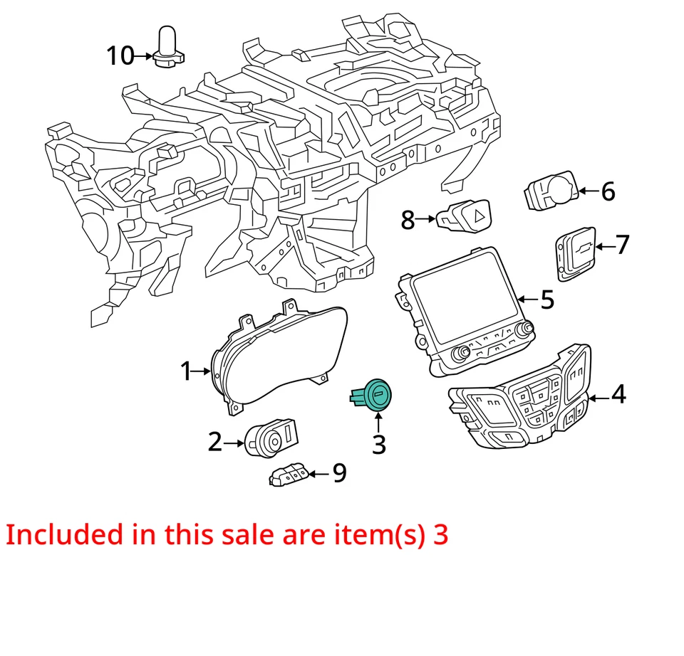 Ignition Switch Fits 19-23 MALIBU 621576 - Image 3 of 4