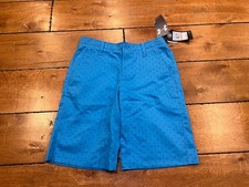 NEW UNDER ARMOUR Boys Golf Short Youth Size 12 Blue Heat Gear Shorts MSRP 50