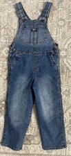 OshKosh B'gosh Blue Denim Bib Overalls 5T Adjustable Straps Pockets