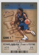 2002-03 Fleer Authentix Club Box 16/100 Richard Hamilton #61 a8r
