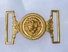 Civil War Era British Lion Head Sword Belt Buckle Confederate Type Gilt Brass