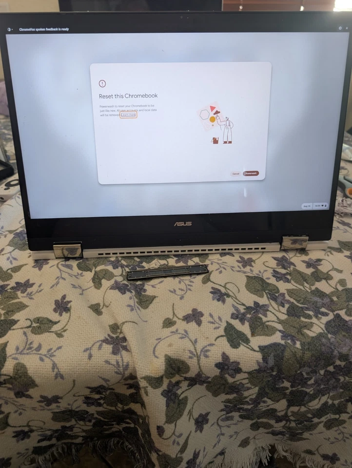 华硕 15 英寸触摸屏 Chromebook - 破损太空钥匙 — 第 2/4 张图片