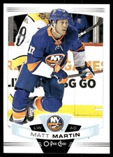 2019-20 O-Pee-Chee #92 Matt Martin New York Islanders Hockey Card