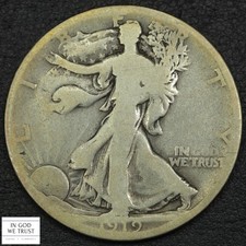 1919 D Walking Liberty Silver Half Dollar 50C