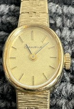 🔥 Bulova Caravelle • Women’s Gold Tone Stainless Oval Quartz Watch Ladies