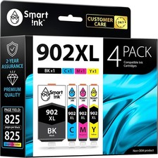 4 Pack 902XL Ink compatible with HP 902 OfficeJet 6978 6968 6954 6976 6979 6950