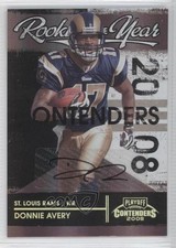 2008 Playoff Contenders Black Signatures 13/25 Donnie Avery #17 Auto 0o9
