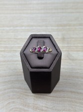 Vintage Sapphire and Diamond 9ct Gold Ring Hallmarked, Size U1/2