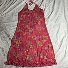 Vintage 2002 pink floral mesh see thru Victoria Secret nightie SMALL