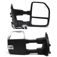 Towing Mirrors for 2008-2016 Ford F-250 F-350 F-450 F-550 Super Duty Heated LED