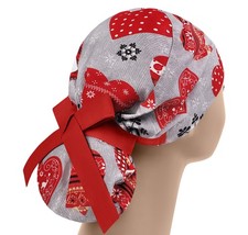 Scrub hats, nurse scrub cap, womens surgical hat, ponytail scrub cap hearts