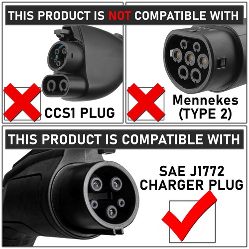 KIT ADAPTADOR DE CARGA ELÉCTRICA SAE J1772 250V AC 60A MAX PARA TESLA MODELO 3/S/X/Y - Imagen 6 de 6