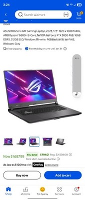 ASUS ROG Strix G17 17.3'' AMD Ryzen 9 7845HX 16GB 512GB RTX 4060