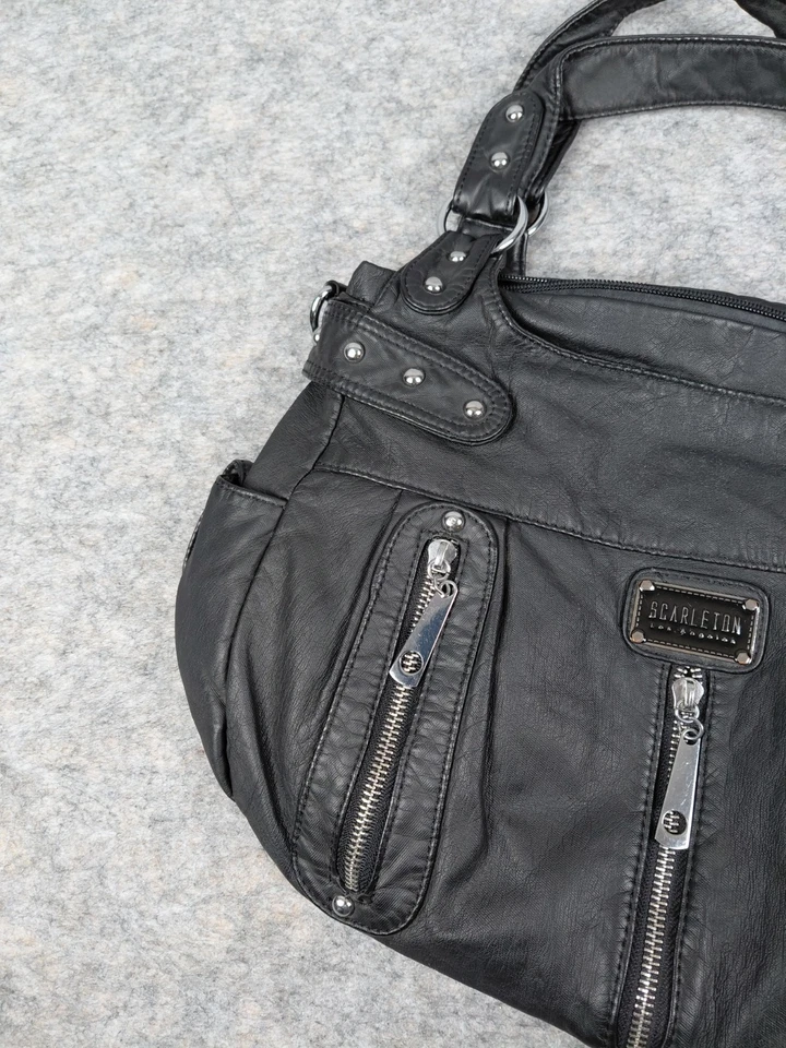 Cartera Scarleton Mujer Grande Hobo Bolso Cuero Vegano Lavado Bolso de Hombro Cartera Foto 3 de 4