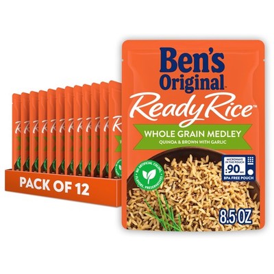 Ready Rice Whole Grain Medley Quinoa and Brown Flavored Rice, Easy Dinner Sid...