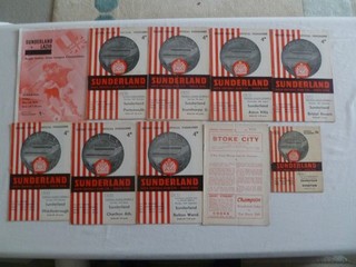 10 X 1950s Sunderland Football Programmes Job Lot Collection FREE POSTAGE