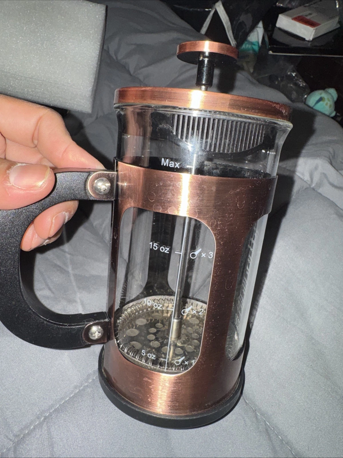 BAYKA French Press Coffee Maker, Glass Stainless Steel Coffee Press