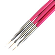 Winstonia Super Fine Nail Art Brush Set for Thin Lines, Tiny Details, Berry