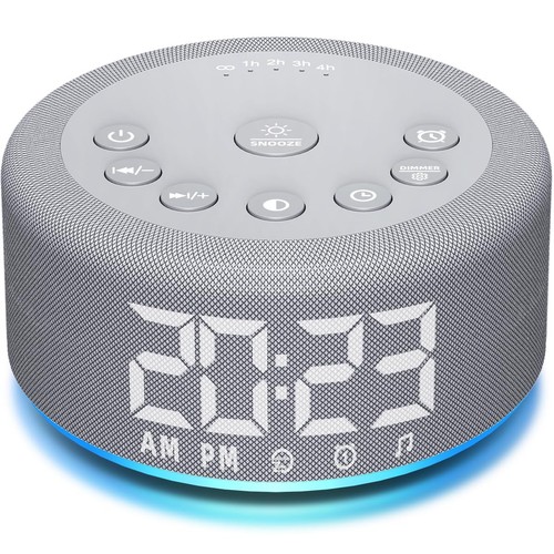 【3 in 1】 Sound Machine Alarm Clock Night Light White Noise Machine with 27 Sl...