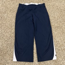 Y2K Nike Windbreaker Baggy Activewear Blue Track Pants Youth Sz.S 4-6