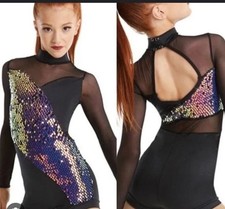 Weissman 11992 Dance Costume Medium Adult Purple Sequin Run the World New