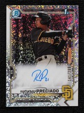 2021 Bowman Chrome Prospect Speckle Refractor 141/299 Reginald Preciado Auto 4k8