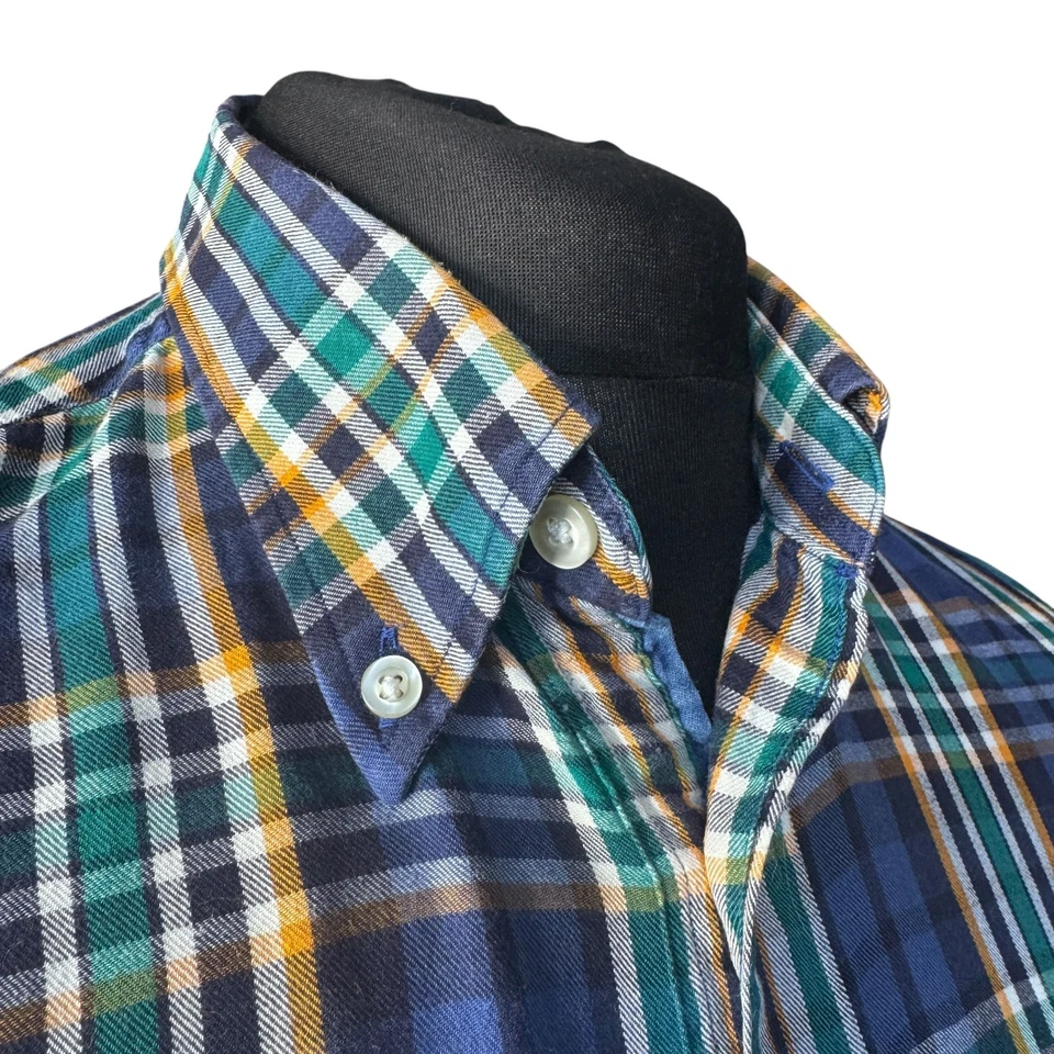 GANT Shirt Mens MEDIUM (42") Long Sleeve Blue and Green Check - Image 2 of 4