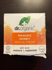 Dr Organic Rescue Cream Manuka Honey 50ml Dented New in Damaged Box Open
