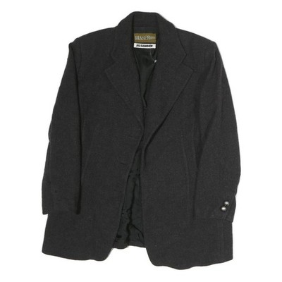 BLASER Damen Jacke schwarz Wolle klassisch M Knopfverschluss uni stylisch