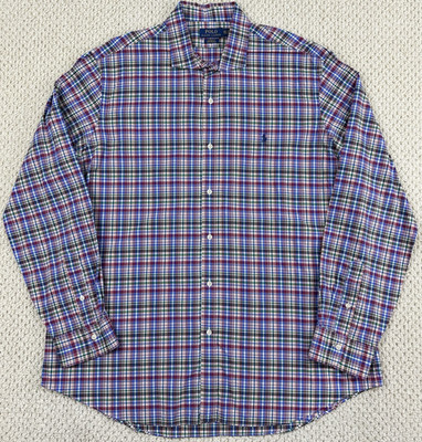 Polo Ralph Lauren Shirt Mens 2XL Multi Plaid Classic Fit Performance Button Up