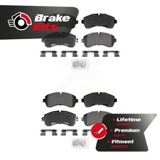 Front Rear Semi-Metallic Disc Brake Pads Kit For 4.8L 4.5L 52mm Caliper Piston