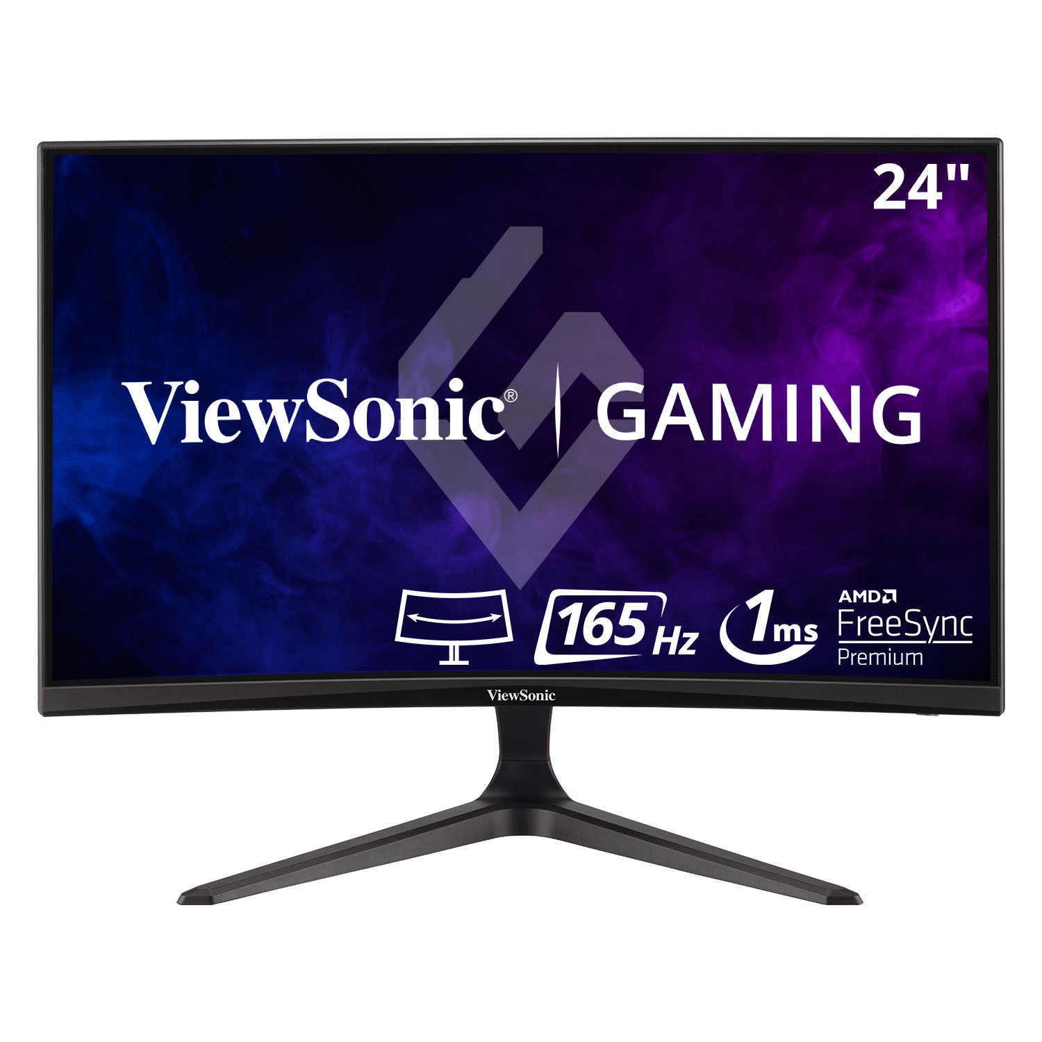 ViewSonic 1080p 1ms 165Hz Curved Gaming Monito  VX2418C 24