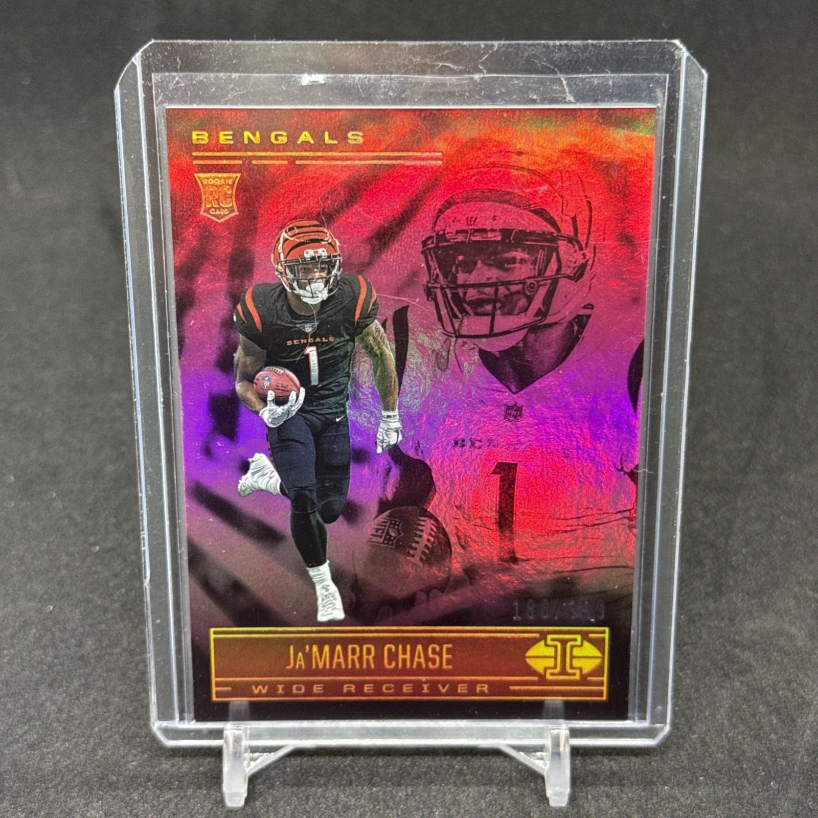 Panini Illusions 2021 Ja'Marr Chase Trophy Collection Pink RC #65 Bengals /399