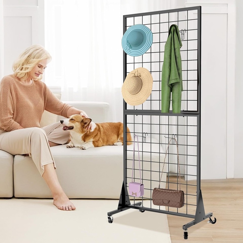1 X Movable 2'x5.5' Gridwall Panel Racks - Perfect for Retail Displays ...